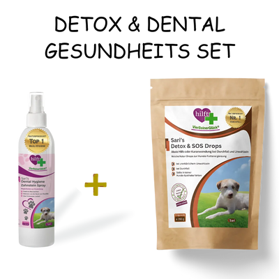 Detox & Dental Gesundheitsset mit Zahnstein-Spray und Detox-Drops - natürliche Komplettlösung für Maulhygiene und Verdauungsgesundheit zum Sparpreis.