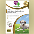 VierBeinerGlück Sari's Fell-Haut-Krallen Drops. Feuchtigkeitsbalance gegen trockene Hundehaut, verhindert spröde, brüchige Krallen und sorgt für glänzendes Fell bei Hunden