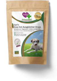 Sari's Gras-Kot Ausgleicher Drops — sanfter Ausgleich bei Gras- und Kotfressen, freigestellte Produktaufnahme