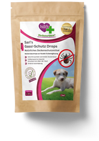 Sari's Gassi-Schutz Drops — natürlicher Zeckenschutz für Hunde, freigestellte Produktaufnahme der Drops