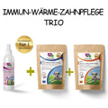 Immun-Wärme-Zahnpflege Trio mit Dental-Spray, Kälte-Snacks und Immun-Drops - dreifacher Winterschutz für Hunde zum Sparpreis.